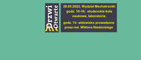 Open Door days at the Faculty of Mechatronics! Open Door days at the Faculty of Mechatronics!