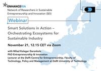 Smart solutions in action - organising ecosystems for balanced industry - 21 November, 2024, 12:15-13:00 Smart solutions in action - organising ecosystems for balanced industry - 21 November, 2024, 12:15-13:00