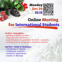 Spotkanie online dla studentów zagranicznych