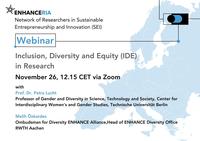 Inclusion, diversity and equality in research Inclusion, diversity and equality in research