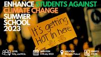 Zapisy do drugiej edycji szkoły letniej ENHANCE Students Against Climate Change 2023 na PW - DEADLINE 2 czerwca 2023 r.